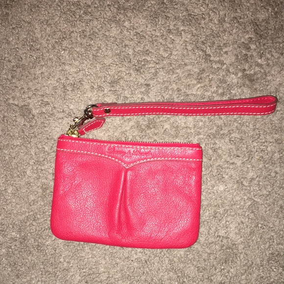 Dooney & Bourke Handbags - Vintage Red Dooney & Bourke Leather Wristlet